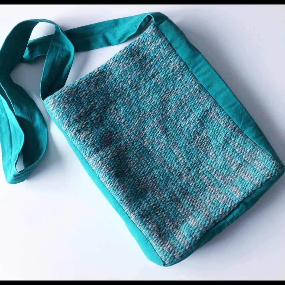 Magnolia Home by Joanna Gaines Teal Woven Tote Bag
